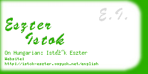 eszter istok business card